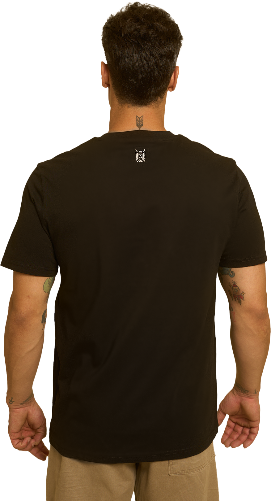 CAMISETA REGULAR BORDADO NEGRA