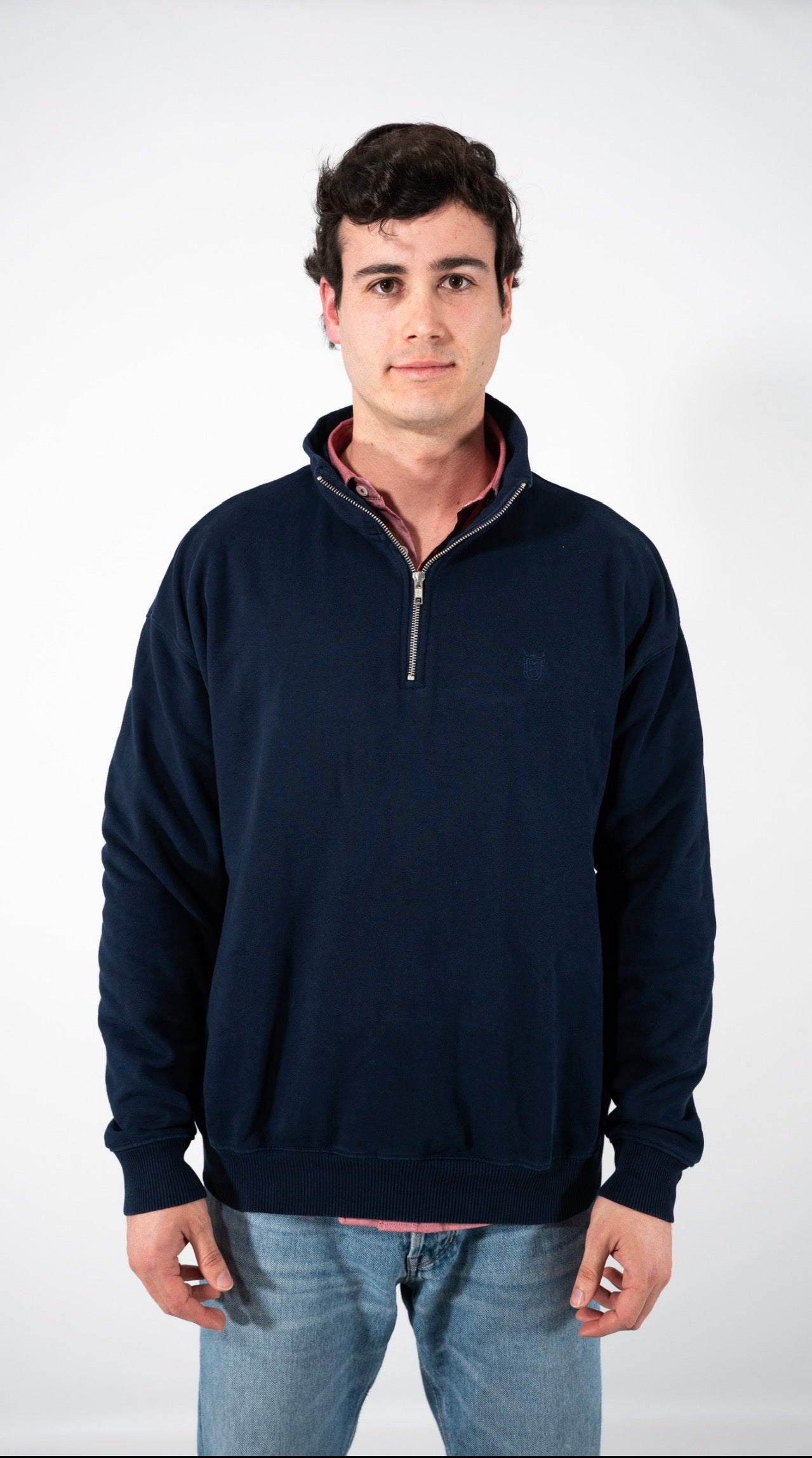 JERSEY MEDIA CREMALLERA NAVY