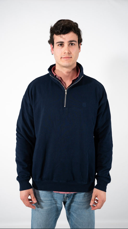 JERSEY MEDIA CREMALLERA NAVY