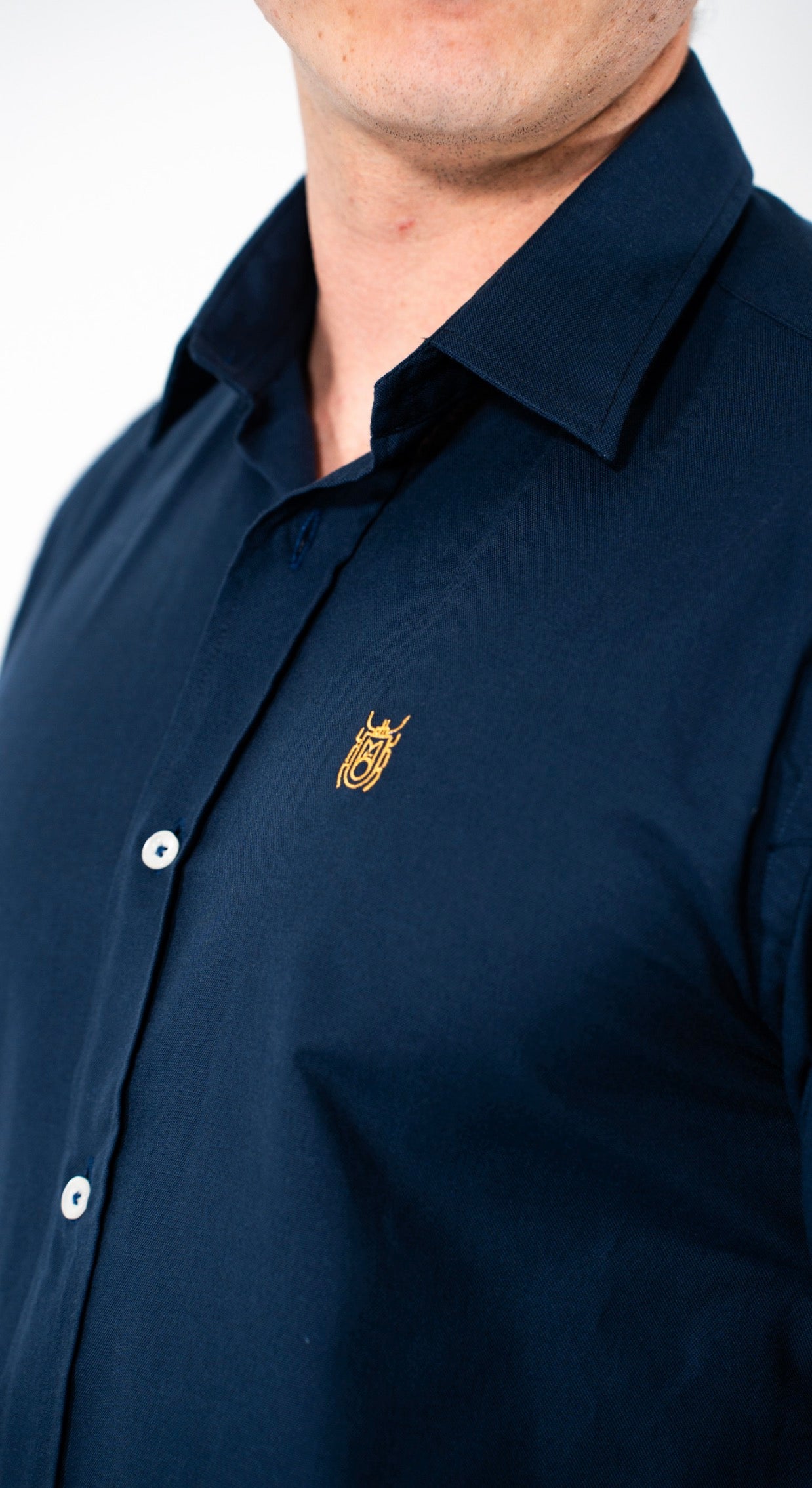 CAMISA OXFORD AZUL MARINO