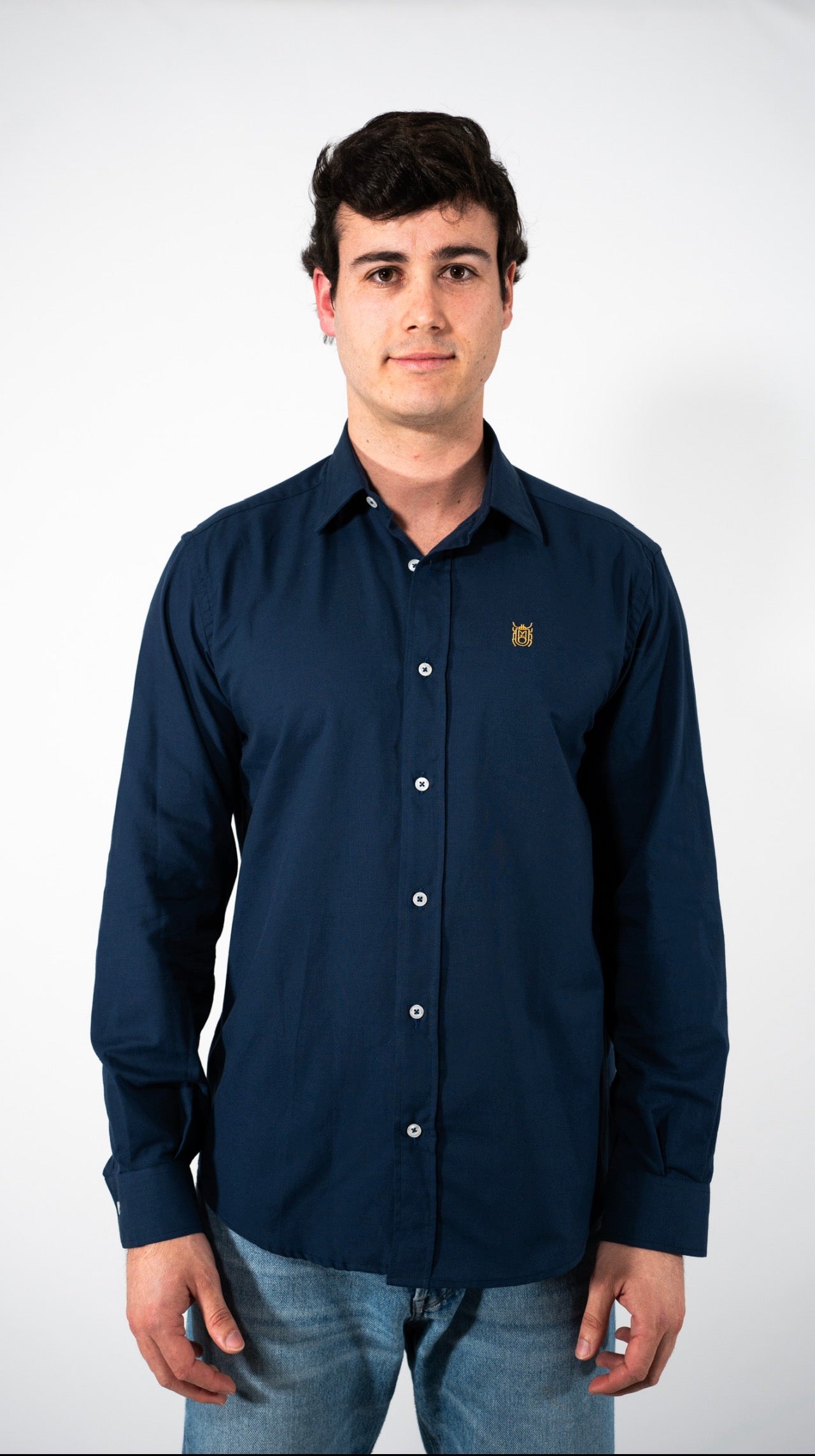 CAMISA OXFORD AZUL MARINO