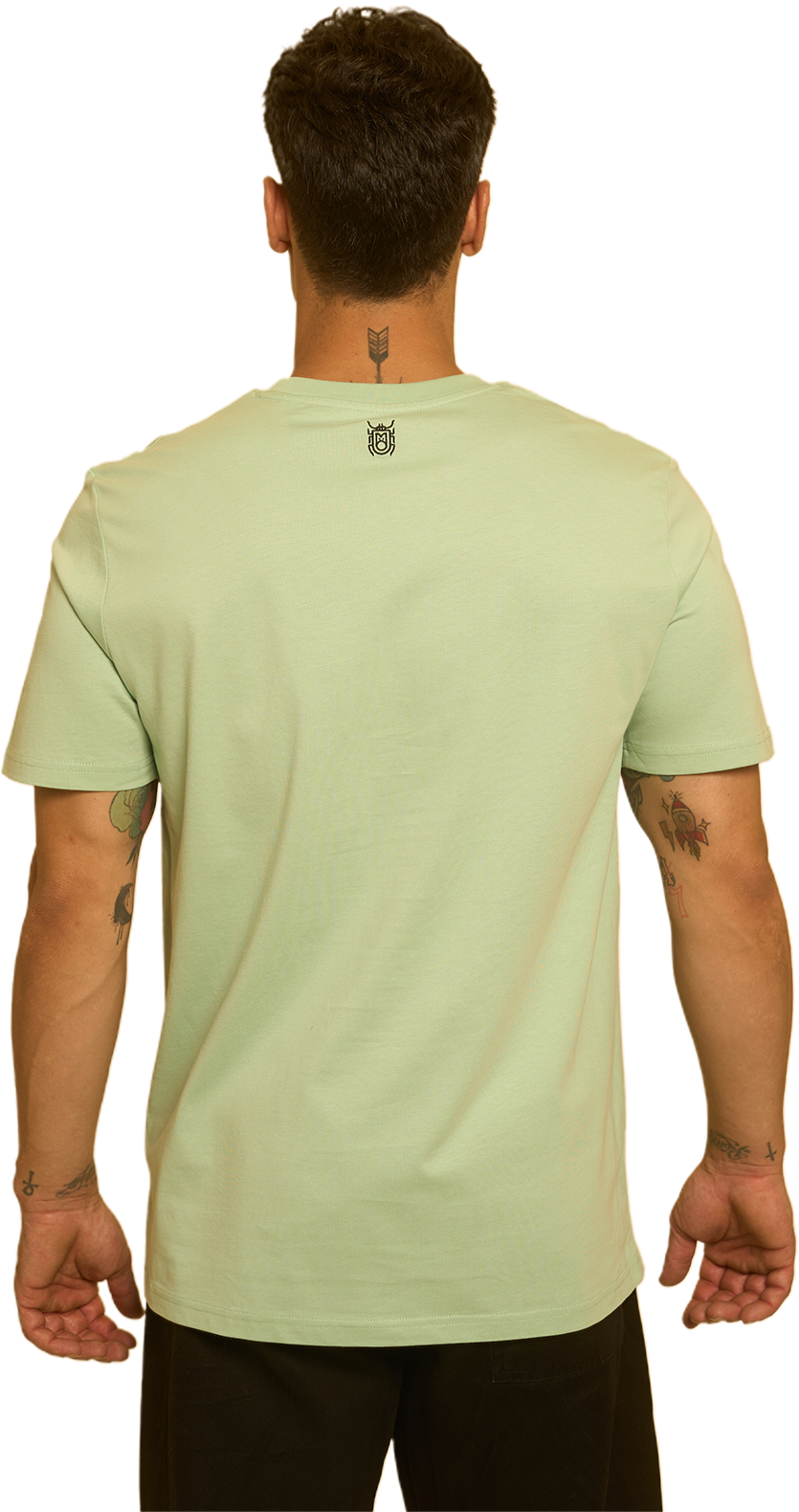 CAMISETA REGULAR BORDADO VERDE AGUA