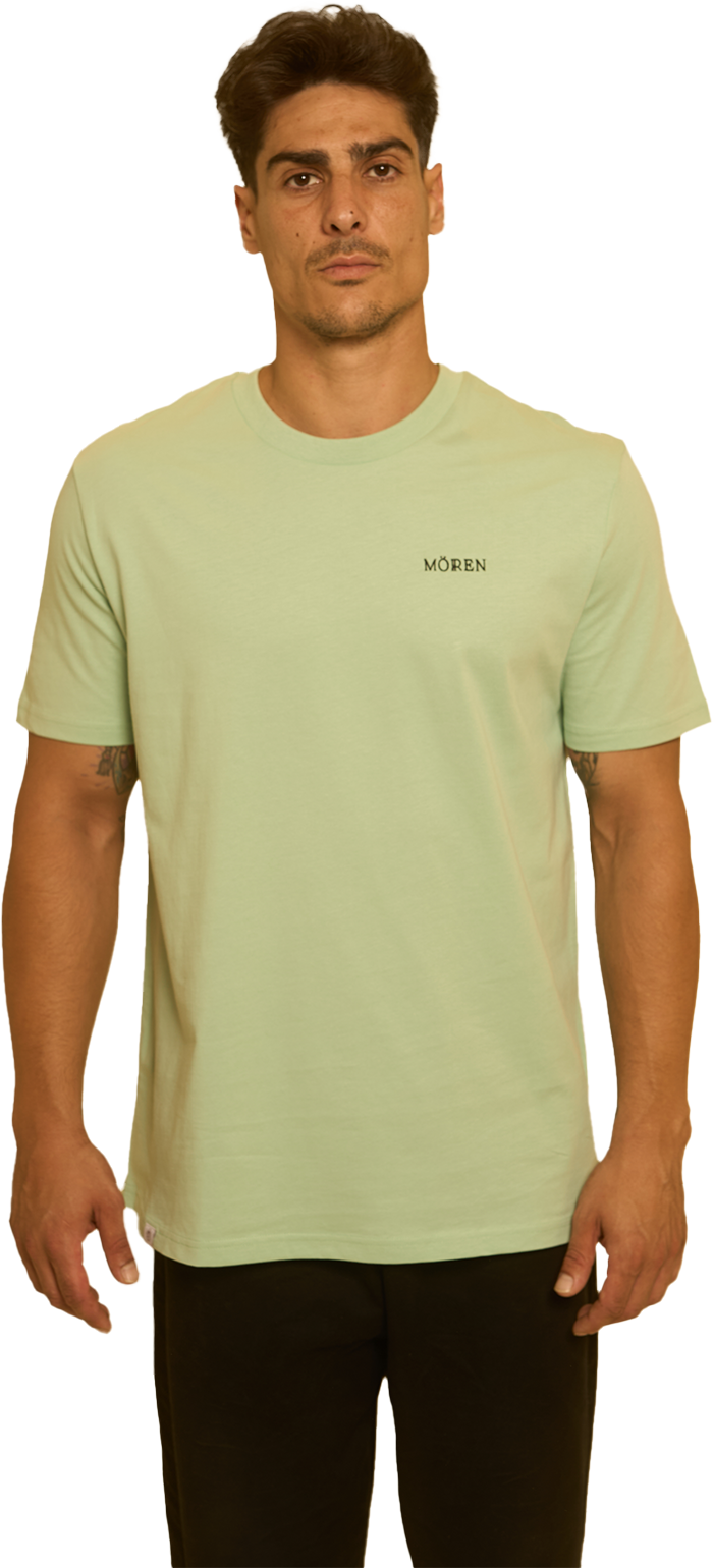 CAMISETA REGULAR BORDADO VERDE AGUA