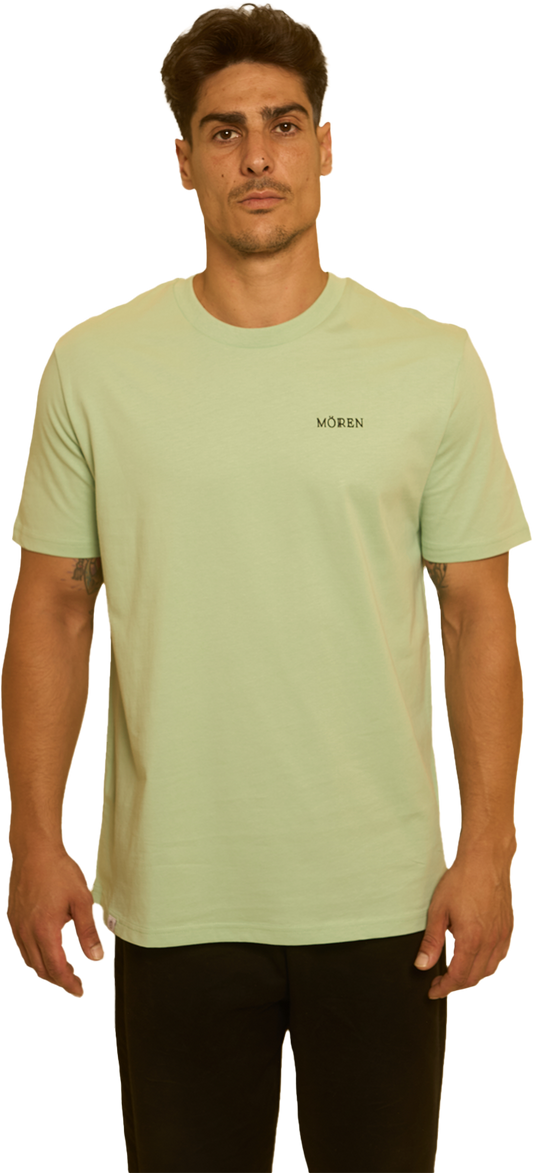 CAMISETA REGULAR BORDADO VERDE AGUA